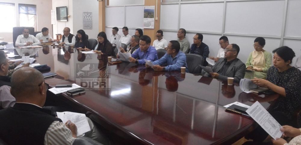 Home Commissioner, Abhijit Sinha, IAS presiding over the coordination meeting on programme preparations for the State level celebration of the 80th Independence Day, at Nagaland Civil Secretariat, Kohima on July 7. (DIPR Photo)
